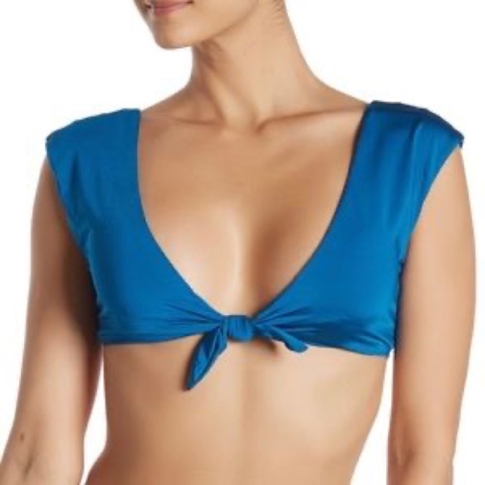 Trina Turk Front Knot Bikini Top